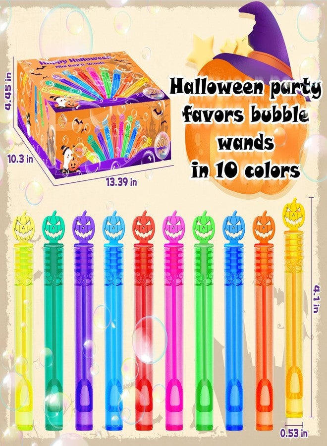ZIRSENG 300 Piece Halloween Party Favor Bubbles, Halloween Bubble Wands Bulk for Kids Party Favor Supplies, Trick or Treat Goodie Bags, School Classroom Game Rewards, Halloween Miniatures - Image 3